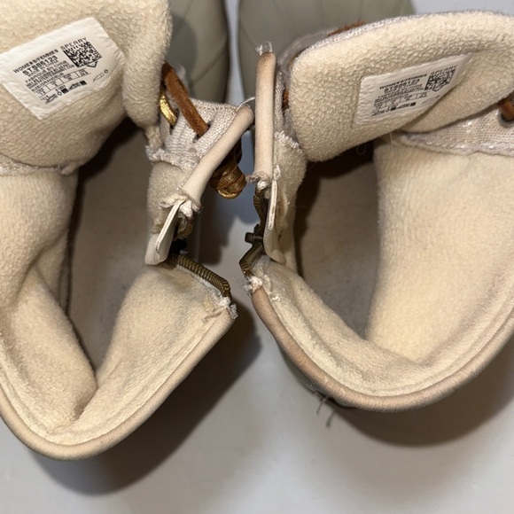 SPERRY Duck Boots Womens Sz 7.5 Cream Saltwater Sparkle - Picture 11 of 15